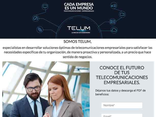 landing page responsivo para levantamiento de prospectos asm&iacute; como campa&ntilde;a de performance
